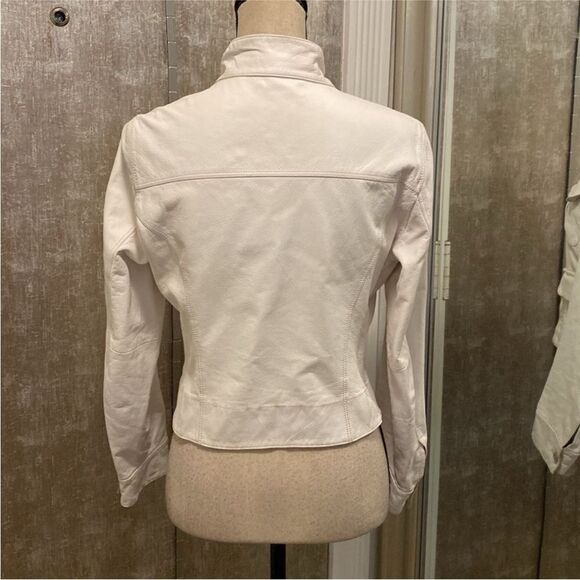 Brunello Cucinelli Women's genuine leather Cream Jacket, M - Picture 6 of 10